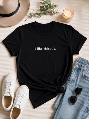 i like chipotle. Black Graphic T-Shirt